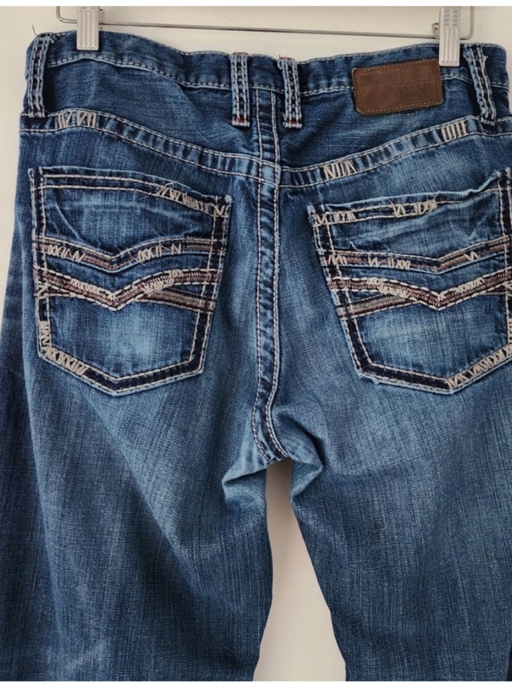 BKE Derek medium‎ wash straight jeans mens size 32R